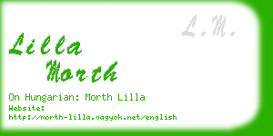 lilla morth business card